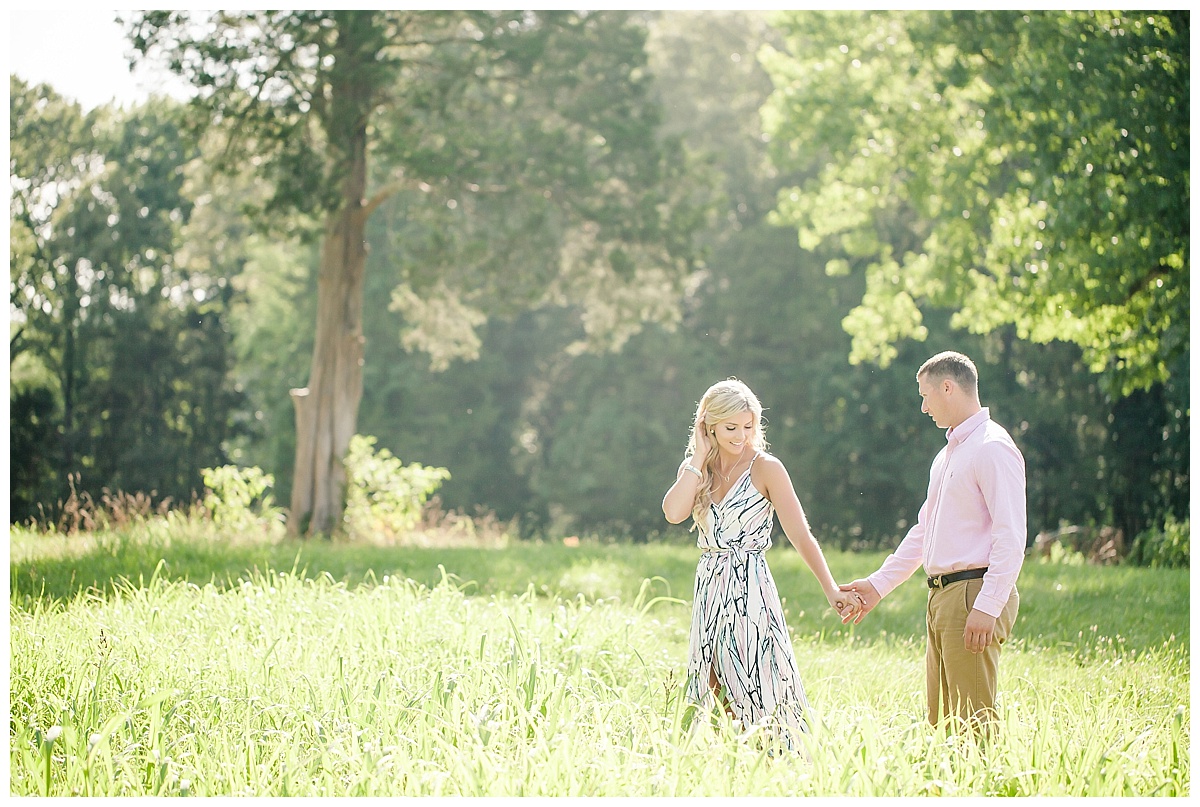 charlotte southern field wedding engagement session photography